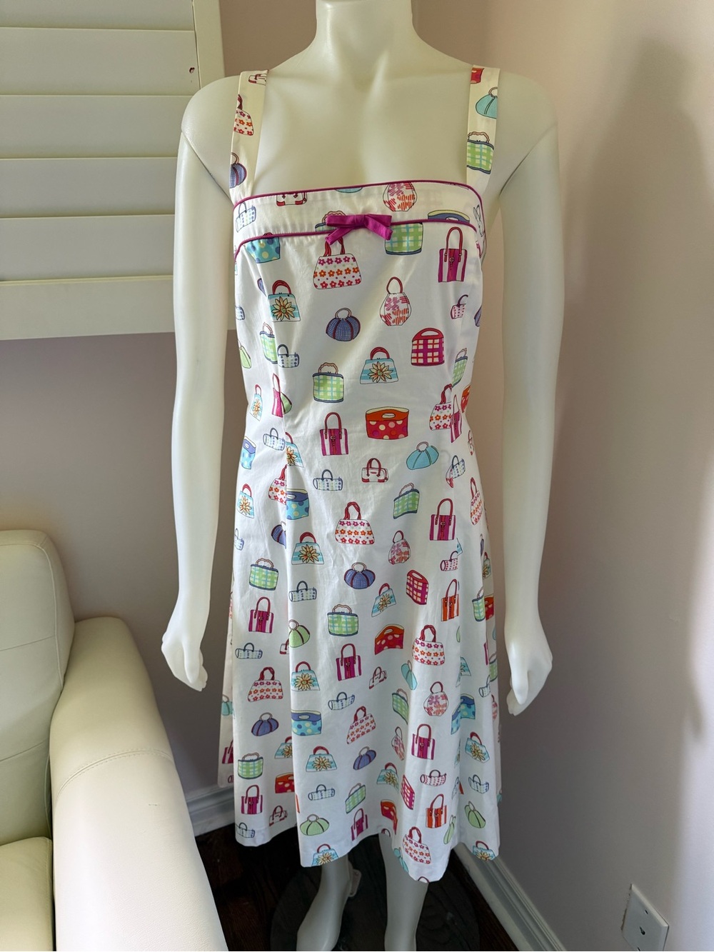 Vintage purse print dress